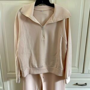 Apricot colored Amazon sweatsuit